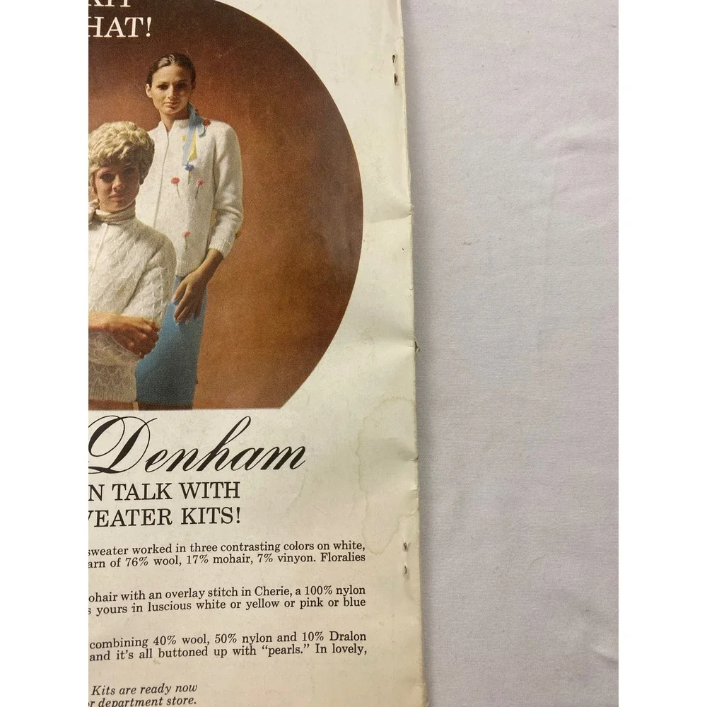 Vintage 1968 Womans Day Knitting Book No 8 Fawcett Service Series Patterns 60s